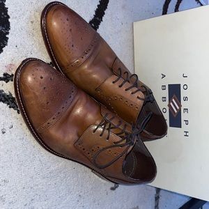 Joseph Abboud cognac leather shoes